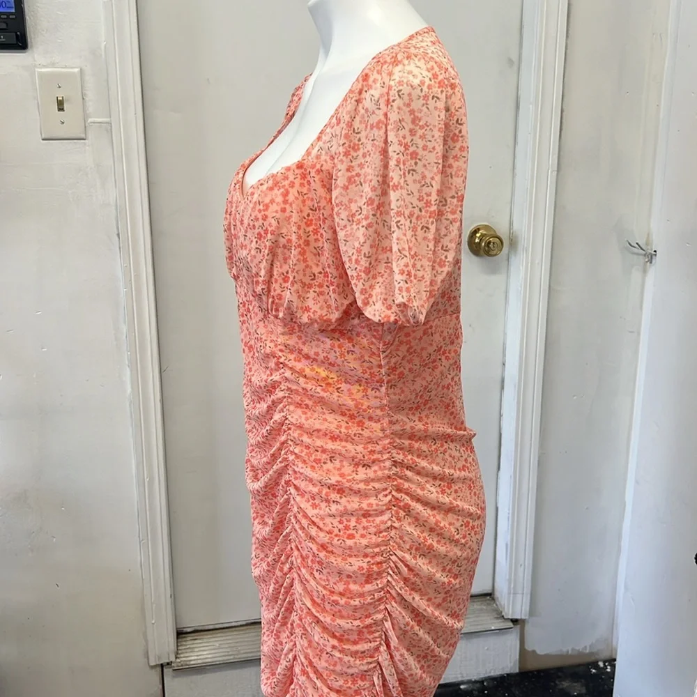 Asos peach body con dress women size 14  run small New with tag